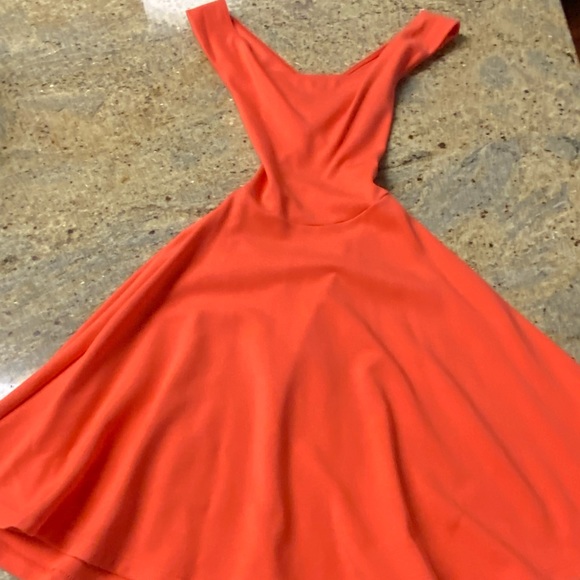 American Apparel bright orange skater dress - Picture 2 of 5